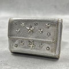 JIMMY CHOO スタッズ シルバー コンパクトウォレット 8582 - メルカリ