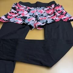 カモフラージュ柄Tシャツショートパンツとレギンスセット XLのサムネイル