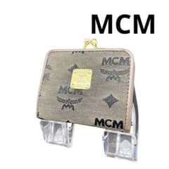 MCM☆美品 コインケース 小銭入れ ブラウン がま口 人気 コンパクト 