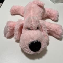 子犬のルーク 首輪つき ぬいぐるみピンク全長20センチ キャラクター 犬