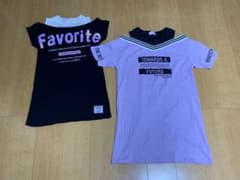 子供服 ジュニア服 女の子 半袖Tシャツ 160cm 2着まとめ売りのサムネイル