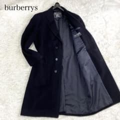 カシミヤ混✨バーバリーズ チェスターコート ロング ロング 比翼 濃紺 毛 M m43390270047_1.jpg?1762166576