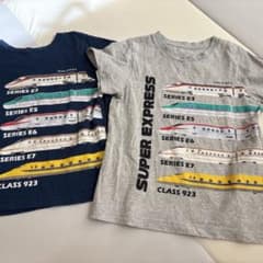 110cm 120cm 新幹線 半袖Tシャツ 2枚セットのサムネイル