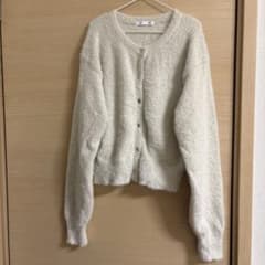 GU フェザーヤーン カーディガン ホワイトのサムネイル