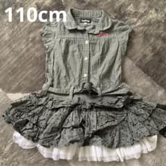 子供服 110cm フリルスカート ワンピース 半袖のサムネイル