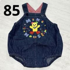 ミキハウス　ダルマオール　デニムロンパースのサムネイル