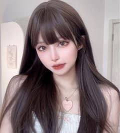 ダークブラウン ロングストレートウィッグ