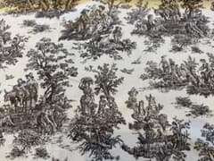 トワルドジュイ風 輸入生地インテリアファブリック （145×100／ブラウン系）のサムネイル