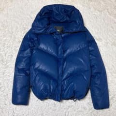 Ray BEAMS ダウンジャケット ネイビー 光沢 シレー加工 M相当 美品
