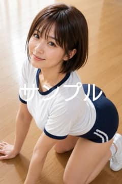 139 AI美女画像　グラビア写真 体操服 ショートヘアA4光沢紙ポスターのサムネイル