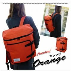 新品未使用リュックサック オレンジのサムネイル