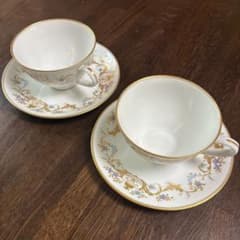 大倉陶園 OKURA 花柄 金彩 カップ&ソーサー 2客セット - メルカリ