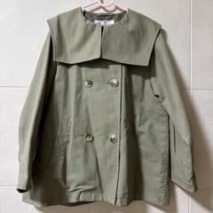 H&M セーラーカラー コート カーキ 6Y-8Yのサムネイル