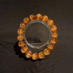 ◆オレンジキャッツアイ◆ルチルクォーツ 11.5㍉ ブレスレット タイチンルチルのサムネイル
