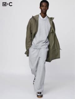 【新品】ユニクロ　UNIQLO C スウェットワイドパンツ グレー XSのサムネイル