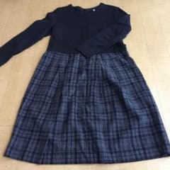 あん様専用 無印良品 バイカラーのワンピースのサムネイル