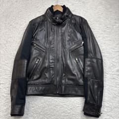 D&G 2000s アーカイブ　レザー　ジャケット 希少 DOLCE&GABBANA 2000sアーカイブ レザージャケット 52