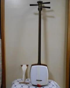 細棹三味線　紫檀製　三折式　撥　胴掛け　ハードケース共 m43438283576_1.jpg?1653884304