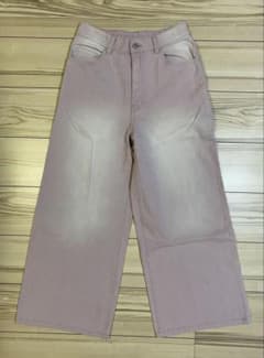 Samansa Mos2 blue ワイドパンツ デニム ピンク系のサムネイル