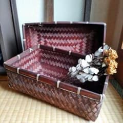 ✤昭和レトロな蓋付きカゴ 文庫行李✤ - メルカリ