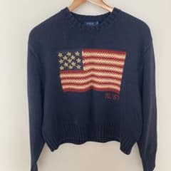 新品タグ付きPolo Ralph Laurenレディースアメリカ国旗セーターXS 楽天市場】ラルフローレン ニット 星条旗レディースの通販