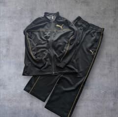 00s y2k PUMA トラックジャケット セットアップ 黒金 - メルカリ