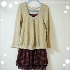 axes femme ♡ チェック柄ドッキングチュニックのサムネイル