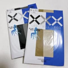 グンゼ　コンフォートストッキング M-L ブラック ベージュ