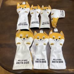 秋田犬 ゴルフクラブヘッドカバー 7個セットのサムネイル