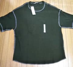 新品　ワッフルワイドフィットT　オリーブ　XSのサムネイル