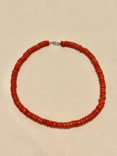 ハンドメイド ビーズネックレス オレンジのサムネイル