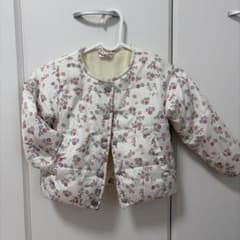女の子 花柄 フリースジャケット 100cm アウターのサムネイル