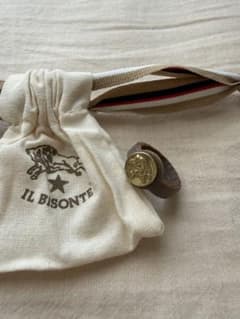 IL BISONTE レザー リング ブラウン ゴールドカラーのサムネイル