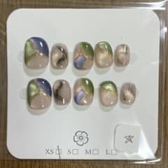 【まとめ買い値引き】ネイルチップ ベリショ ニュアンス グリーンのサムネイル