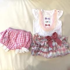 パンパンチュチュ ♡ ロンパース ♡ スカパン かぼちゃパンツ セット ♡ 70のサムネイル