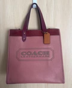 COACH レザー トートバッグ ピンク C1093 ロゴ 2WAY - メルカリ