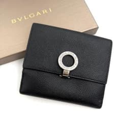 Sランク　BVLGARI ミニ財布　クラシコ　ロゴマニア　サークロゴ