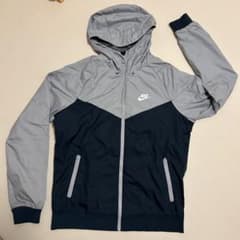 NIKE ナイロンジャケット ウィンドランナー グレー ネイビー S - メルカリ