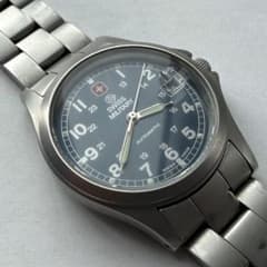 SWISS MILITARY 5584｜自動巻き・裏スケ｜ネイビー文字盤｜稼働品 