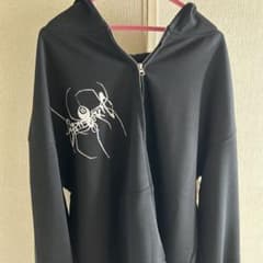 スパイダーグラフィック パーカー 黒　PCTOKYOのサムネイル