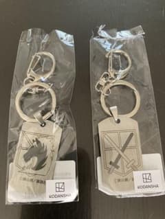 Attack Titan Dog Tag Keychain Set (2 types)
