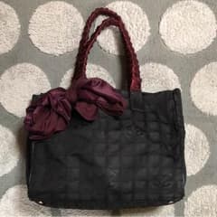 トートバッグ❤︎CHANEL❤︎ニュートラベルライン ブラックのサムネイル