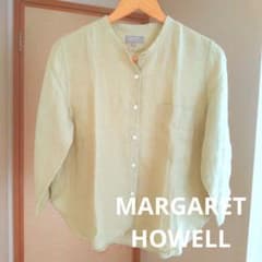 MARGARET HOWELL リネン バンドカラーシャツ 7分袖 - メルカリ