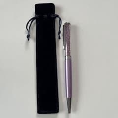 【美品・ポーチ付】スワロフスキー Crystalline ボールペン パープルのサムネイル