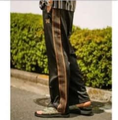 needles edificeトラックパンツ　ストレート　ブラック　ブラウン　Sのサムネイル