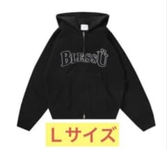 ブレスユー BlessÜ BLESSU ジップアップパーカー ブラック Lサイズ