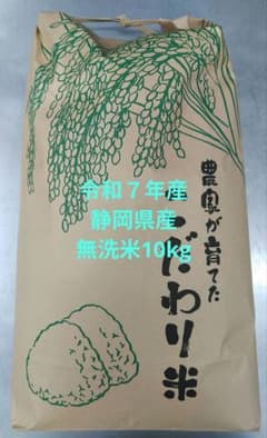 【超メルカリ市200円割引】令和7年静岡県産の10kg　精米済　色選済粒は大き目 米 10kg 令和7年 静岡県産(無洗米) - メルカリ
