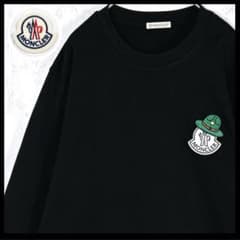 超希少/極美品】MONCLER ハットロゴ ワッペン ロングスリーブTシャツ