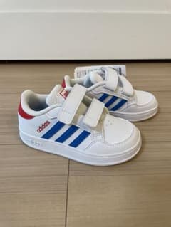 adidas キッズ スニーカー ホワイト ブルー レッド 14.0のサムネイル