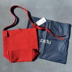 新品】zattu VITTO マイクロファイバースエード ショルダーバッグ 赤 